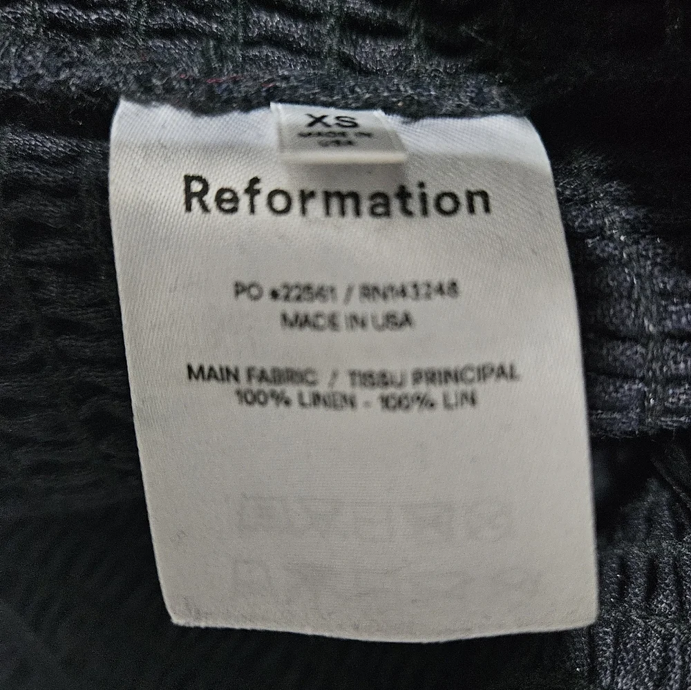 REFORMATION Mora Linen Effortless Summer Chic Crop Top & Wide Leg Pants SIZE XS.